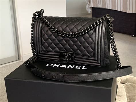 chanel bag medium black|More.